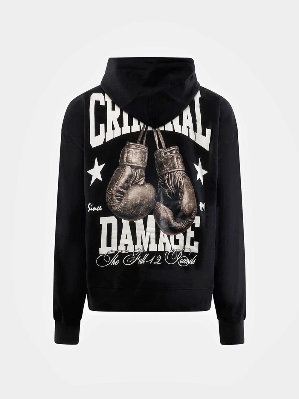 Criminal Damage Boxing Gym Hoodie Black Zip-Up